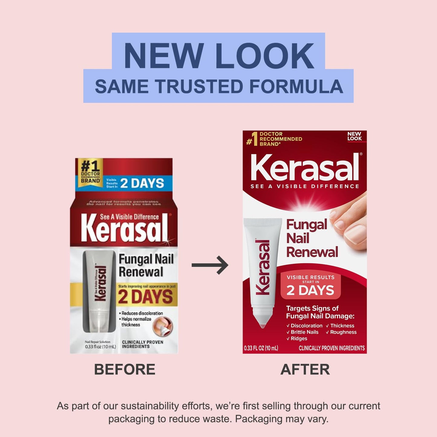 Kerasal Nail Fungus Extra Strength | Restorative Nail Repair for Damaged Nails, 0.33 fl oz (Packaging May Vary)