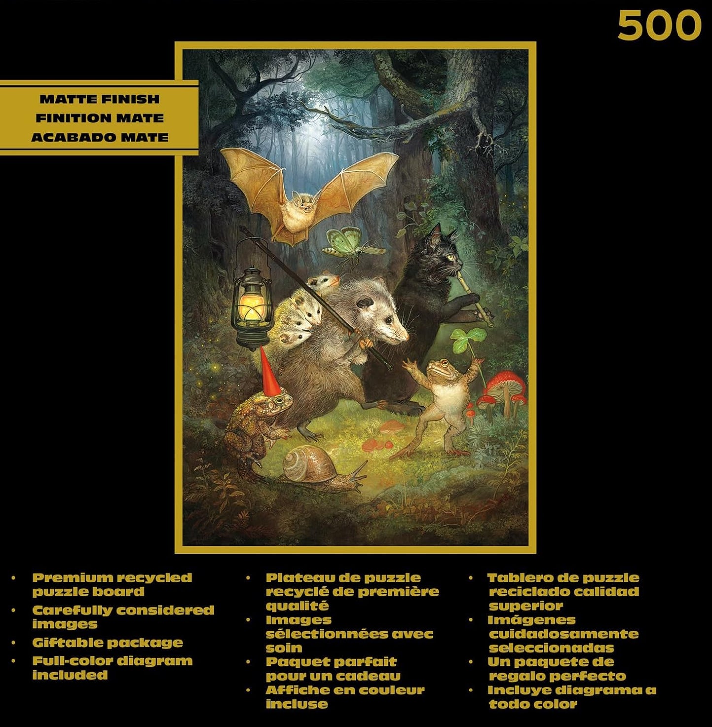 Buffalo Games - Gold - Annie Stegg Gerard - The Moonlit March - 500 Piece Jigsaw Puzzle for Adults - Challenging Puzzle Perfect for Game Nights