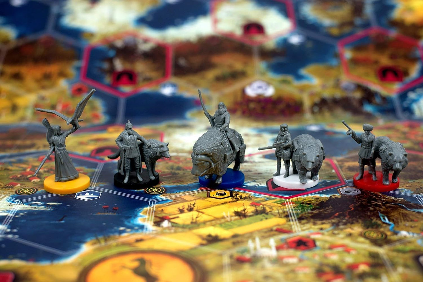 Stonemaier Games: Scythe (Base Game) by Jamey Stegmaier | an Engine-Building, Area Control Strategy Board Game with Mechs, Set in Dieselpunk 1920+ Europe for Adults and Family | 1-5 Players, 115 Mins