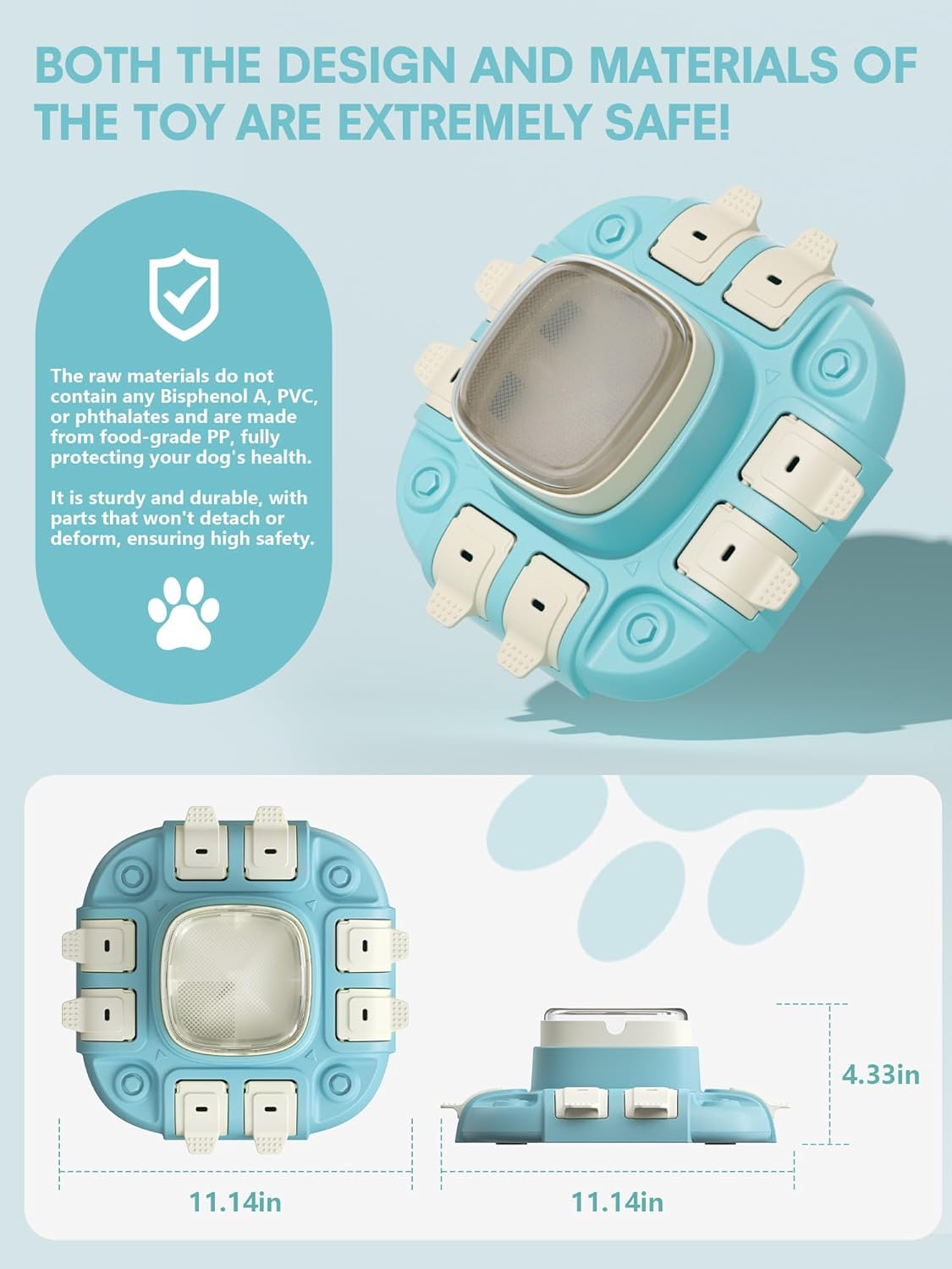 Dog Puzzle Toy - Puzzle Toys for Dogs 2 Levels, Dog Treat Puzzles Toys for IQ Training & Brain Stimulation, Slow Feeder as Gifts for Puppies, Cats, Dogs