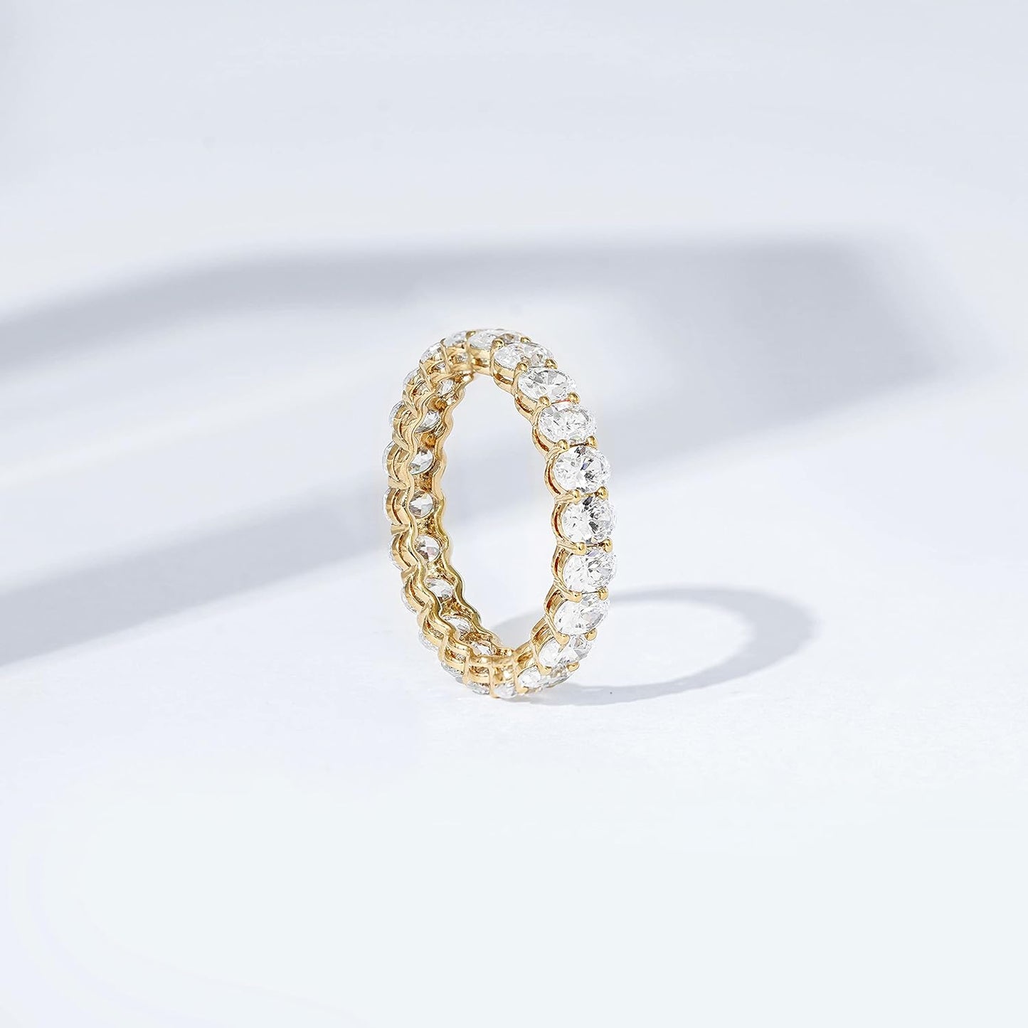 Amazon Essentials 14K Gold Plated Cubic Zirconia Stackable Statement Ring