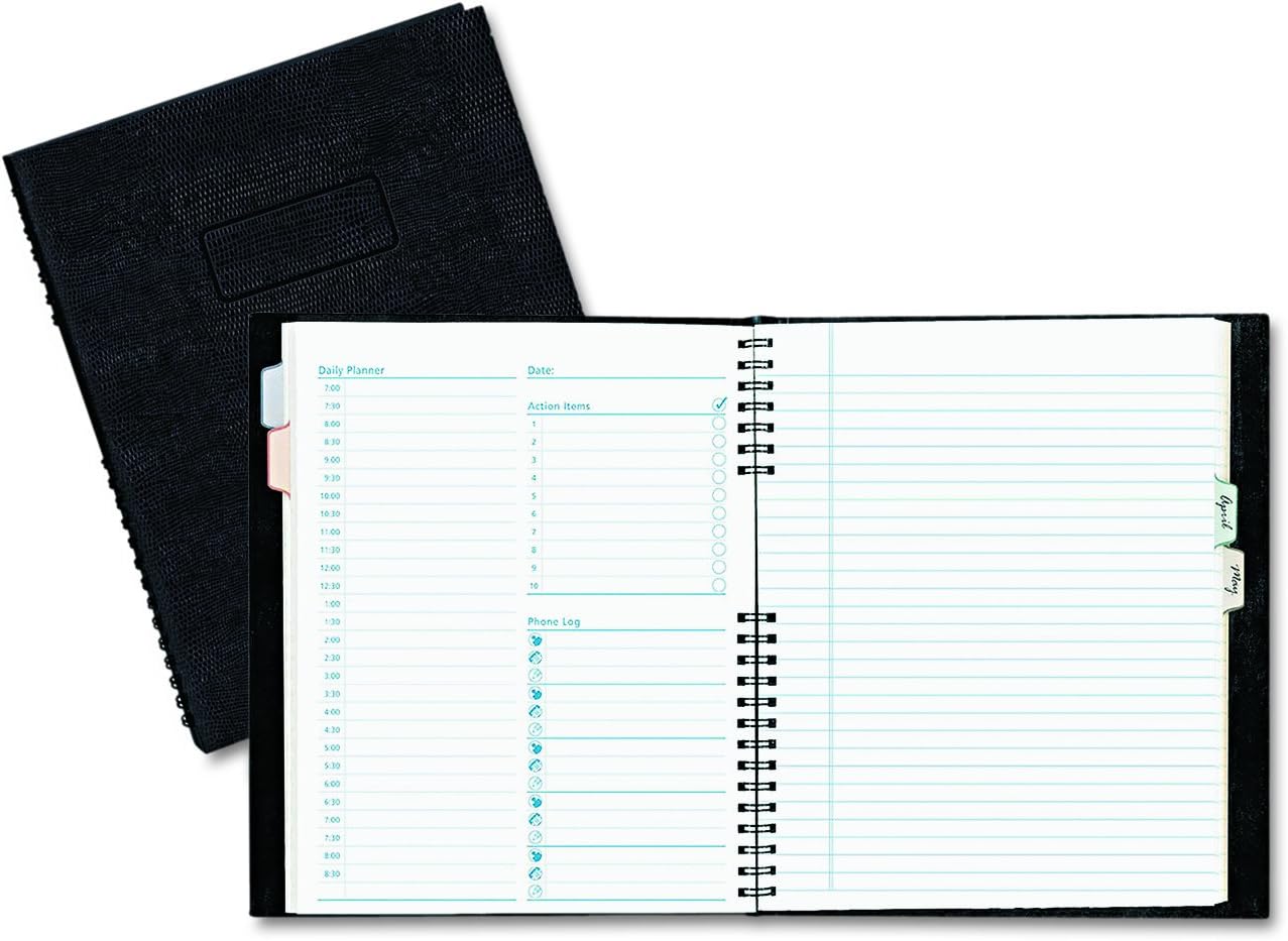 Blueline A29C81 NotePro Undated Daily Planner, 9-1/4 x 7-1/4, Black