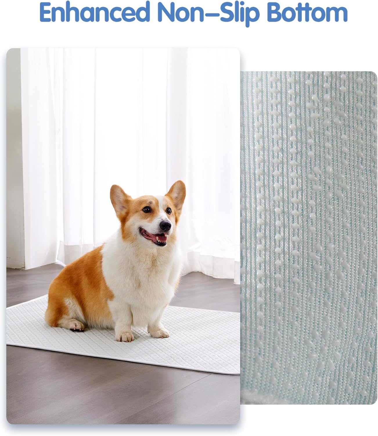 Dog Cooling Mat - Instant Cooling Pet Bed for Dogs & Cats, 6-12°F Drop, Non-Toxic & Machine Washable, Anti-Slip Bottom, Cool Mat for Indoor & Travel Use Light Gray 28" x 22"
