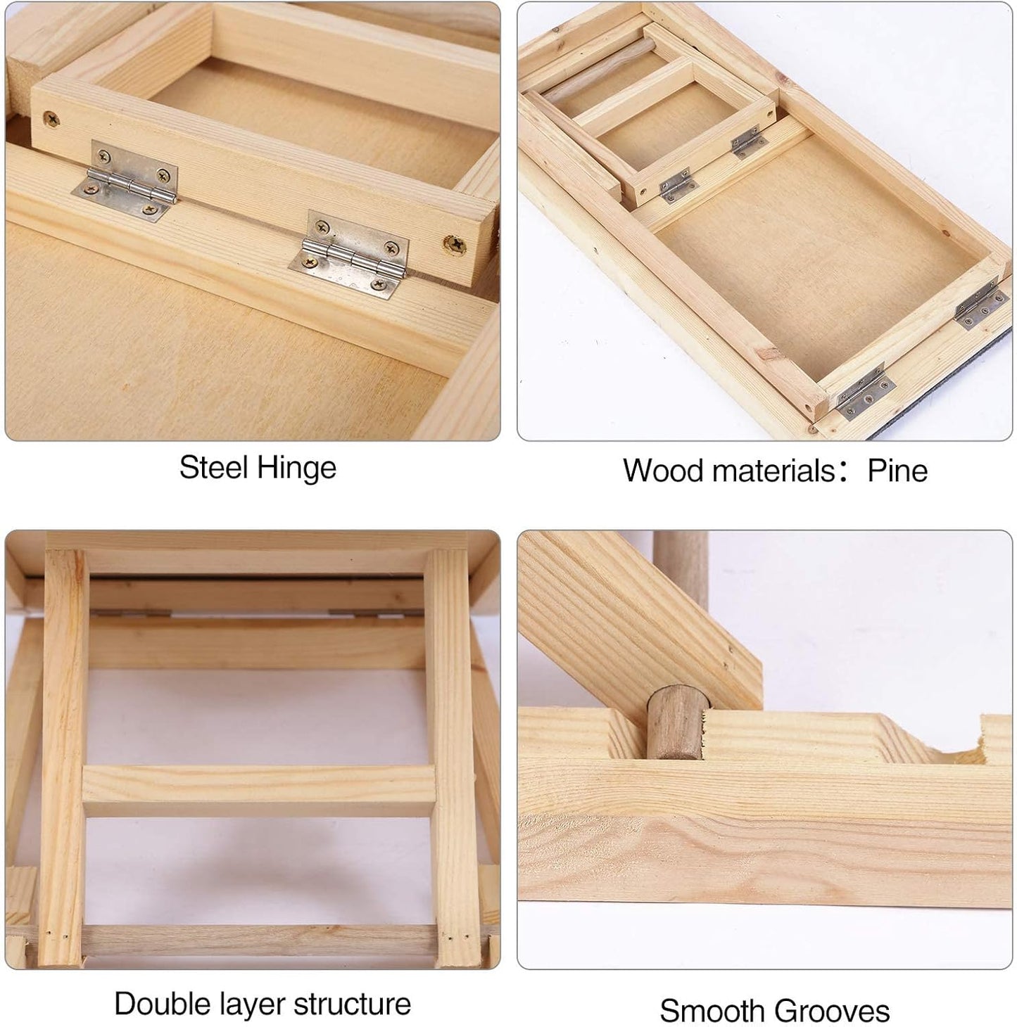 Wooden Pet Ramp for Dogs and Cats, Dog Ramp Height Adjust from 11.8 inches to 15.7 inches with Non Slip Carpet Surface, Supports up to 110lb Great for Older Animals (NO Side Rails)