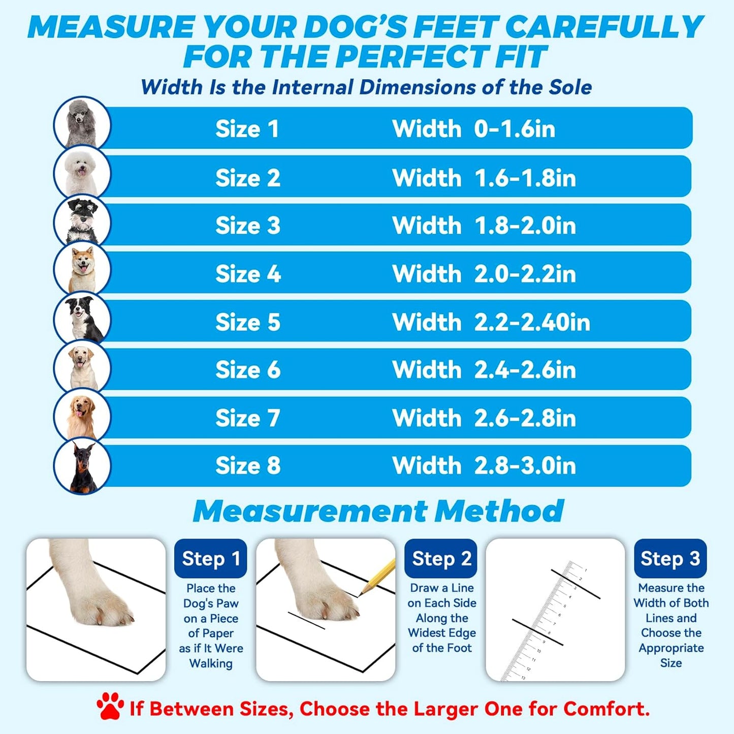 Dog Shoes Large Size Dogs, 4PCS Waterproof Dog Booties-Dog Boots & Paw Protectors, Medium Shoes for Dogs with Reflective Strip, Anti-Slip Sole for Rain, Snow and Summer Hiking. (7)