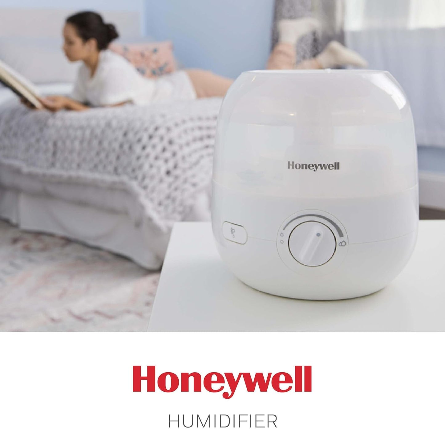 Honeywell Mini Cool Mist humidifier, Easy to Fill and Clean, humidifier for small Bedroom, Kids Rooms, or office. Ultra Quiet Operation and Auto Shut-Off - White, HUL525W
