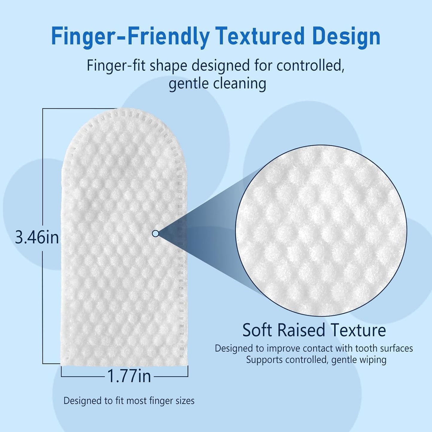 80 Counts Pet Dental Finger Wipes for Dogs and Cats - Disposable Dog Teeth Cleaning Wipes for No-Rinse Daily Oral Care, Pet Tooth Cleaning Wipes