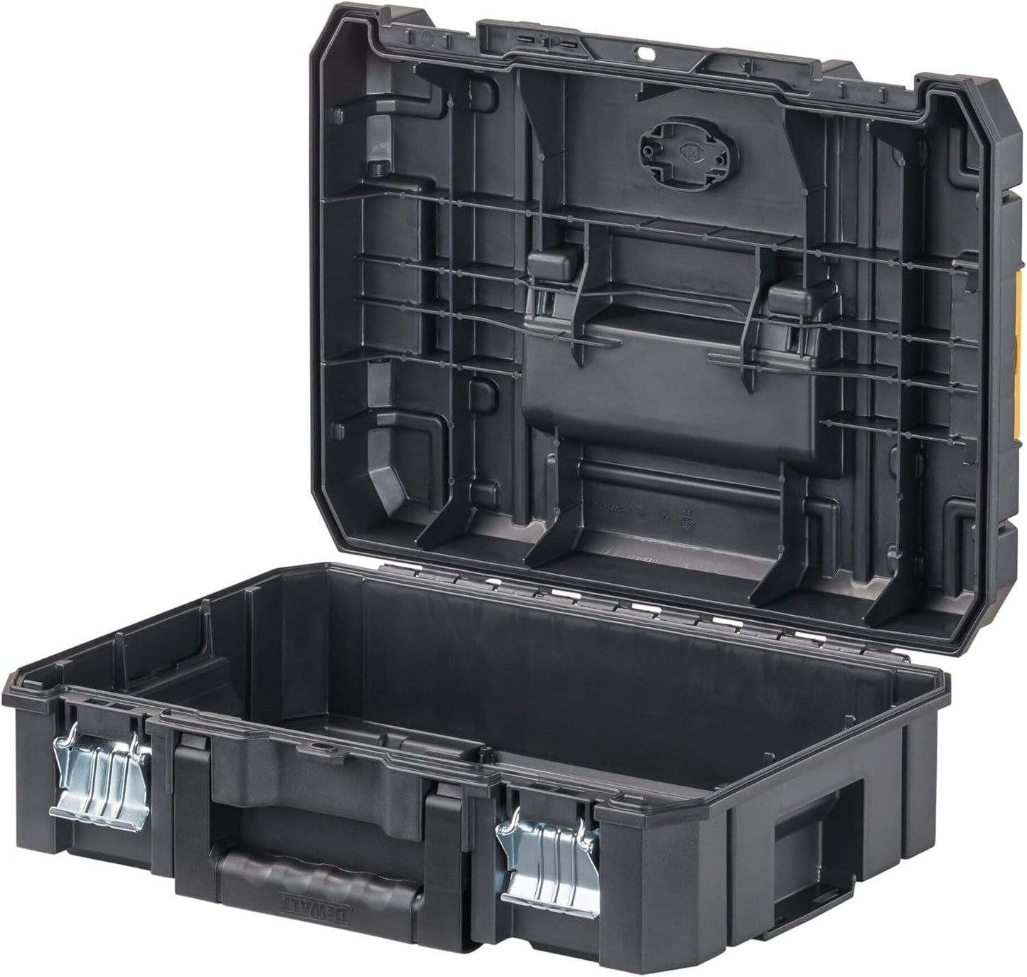 DEWALT TSTAK II Tool Box, Flat Top Tool Storage Case, Organizer Box Holds Up To 66 lbs, Flexible Platforms for Stacking, 13 Inch (DWST17807)