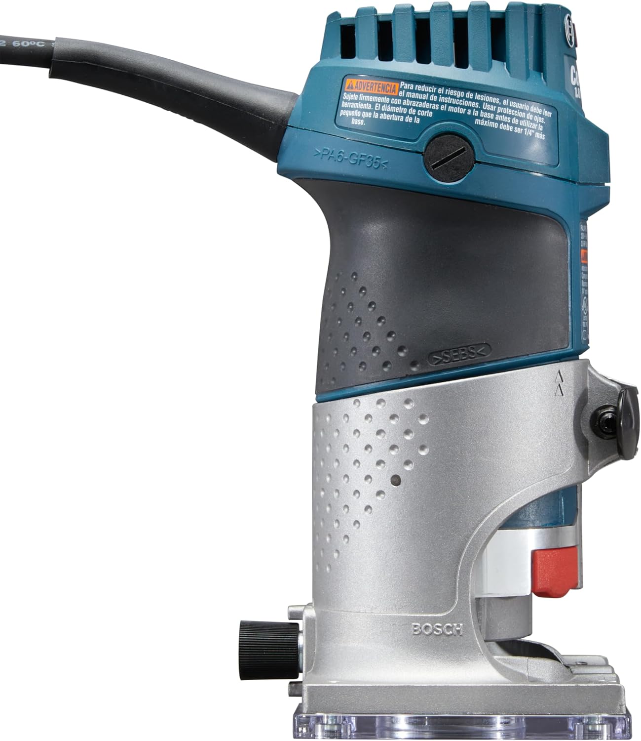 BOSCH PR20EVS Colt 1.0 HP Variable-Speed Palm Router - 5.6 Amp Motor, Soft Start, Constant ResponsCircuitry, Ergonomic Grip, Rugged Aluminum Base, Fixed, Quick-Clamp System, 1/4" Collet