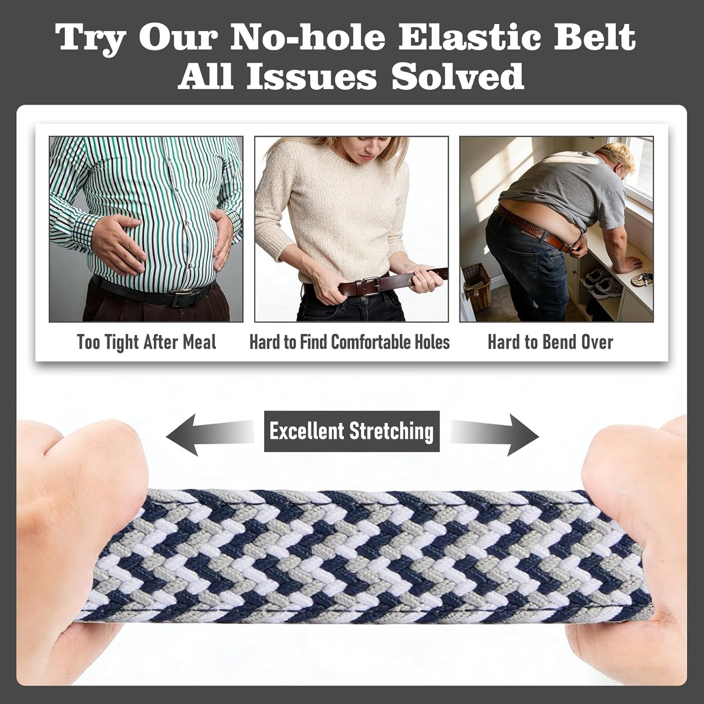 Mens Belt, Ratchet Belts Adjustable Automatic Buckle PU Leather belt for men - Trim to Fit