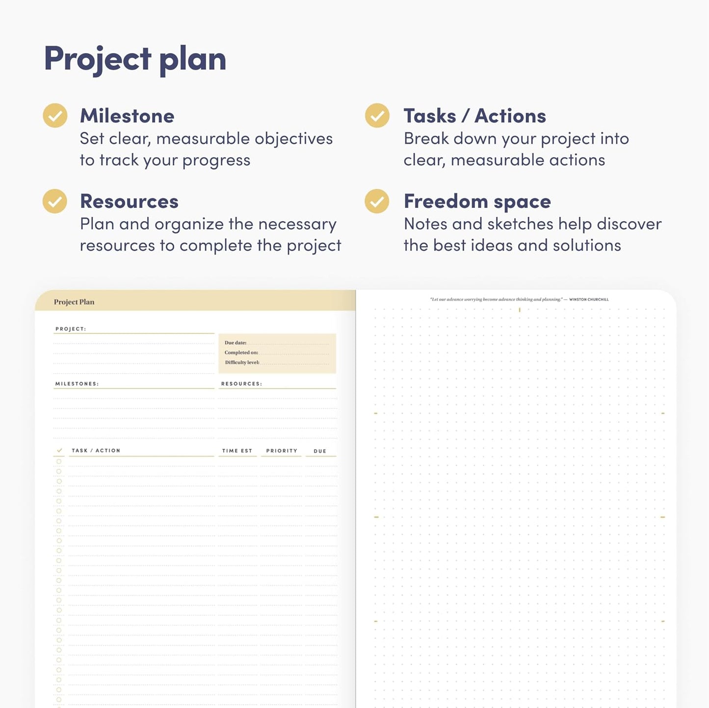 Self Planner by BestSelf — Undated 6 Month Life Planner for Time Management, Improving Productivity, Scheduling and Achieving Goals — 7"x10” Notebook (Black)