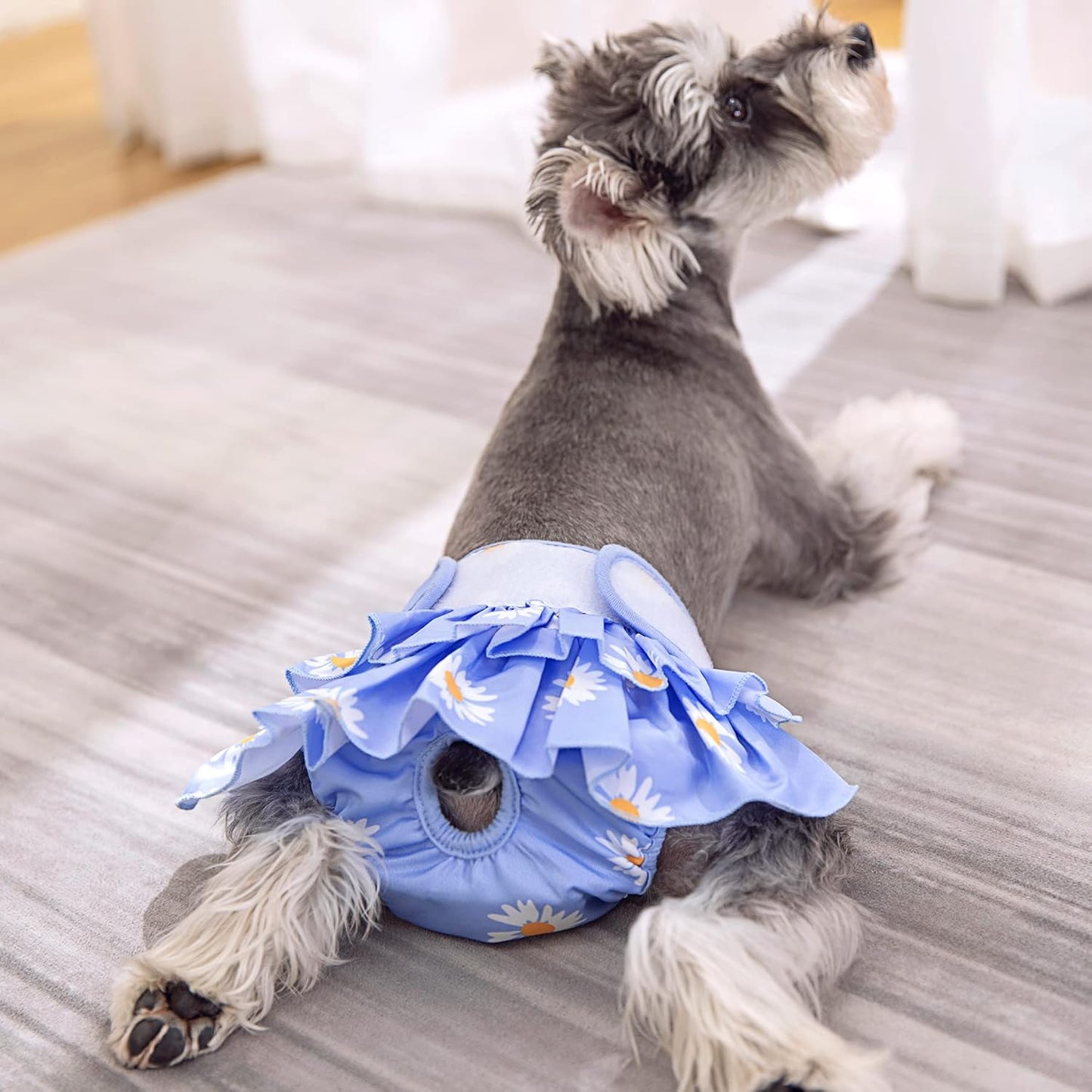 Washable Female Dog Diapers, Reusable Pet Diapers and Puppies Dogs Heat Panties for Girl Dogs Menstrual Periods Dog Pants for Dogs in Incontinence or Excitable Urination (X-Large Size, 3 Packs)