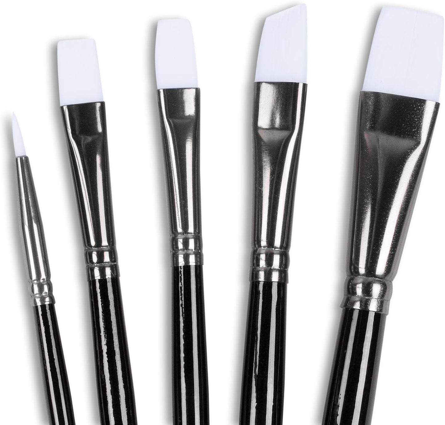 Angelus Paint Brush Set Round Flat Angular Artist Acrylic Paint Brush Set Shoe paint Brush set (5 pcs)