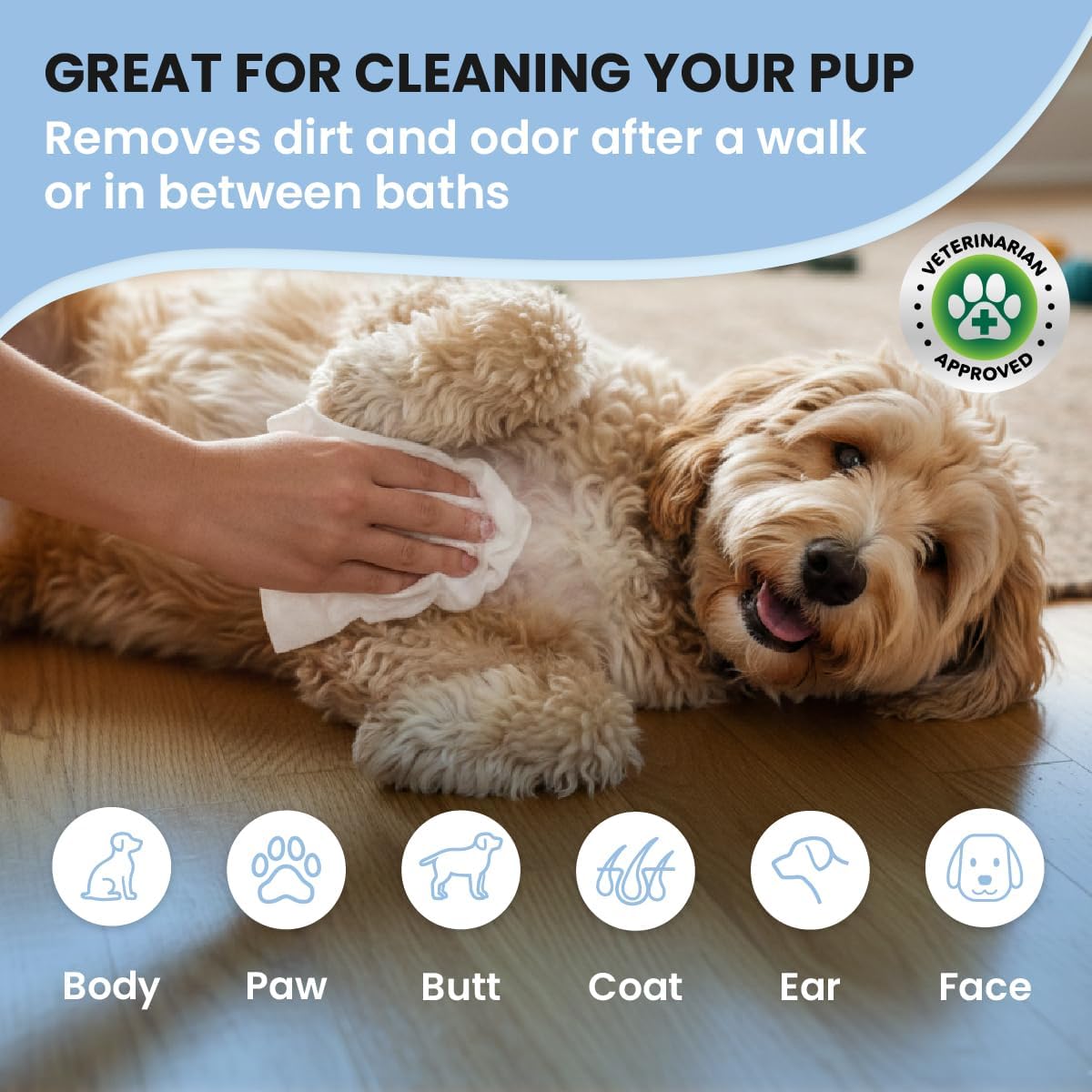 We Love Doodles Dog Wipes - Deodorizing & Cleaning Pet Wipes, for Coat, Face, Paws, Butt, & Body, Dog Essentials & Grooming Supplies, Made in USA, Unscented (400 Wipes)