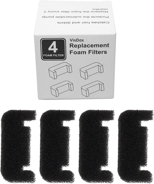 4 Pieces for Fountain Filters Replacement Foam Sponge Filter for Dogs Round Cubic Stainless Steel Top Water Dispense Pre Filter Foam Sponge
