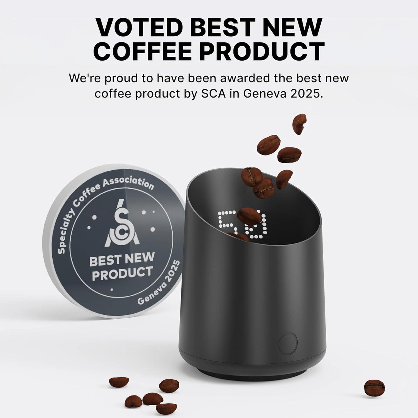 Subminimal Subscale Digital Dosing Cup with LED Display – Sleek & Precise Scale - Dosing & Brewing Accessories, Measures Coffee Grounds for Espresso - Black