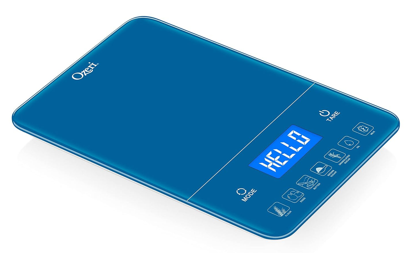 Ozeri Touch III 22 lbs (10 kg) Baking Kitchen Scale with Calorie Counter, in Tempered Glass