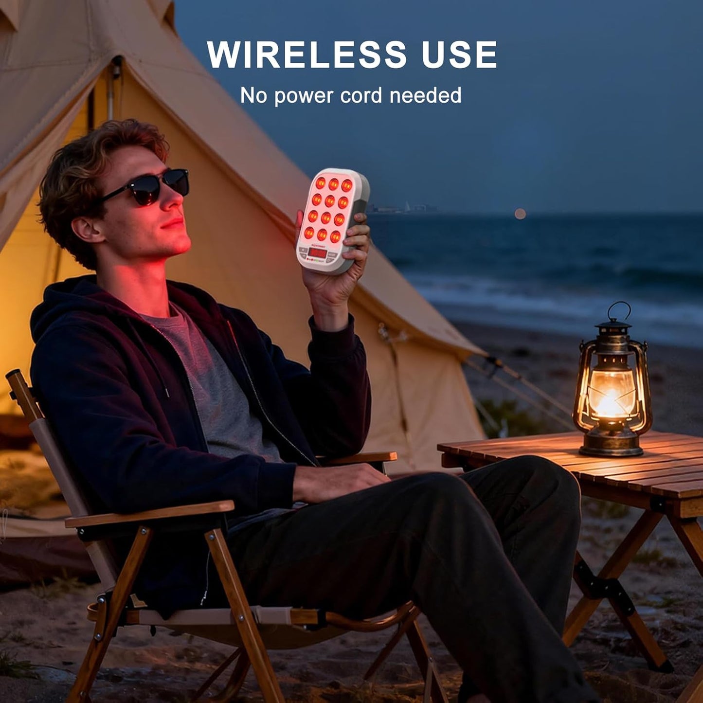 Portable Red Light Therapy, 660/850/1060nm 3 Wavelengths Mini Handheld Red Near Infrared Light Device, 12 Triple Chip Clinical Grade LEDs, Rechargeable, Travel Case, Timer, for Body, BO-60
