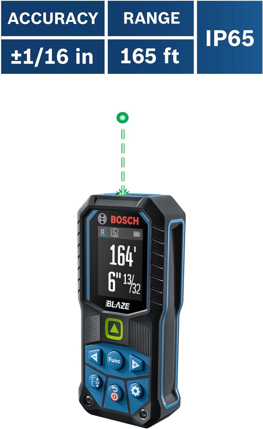 Bosch GLM165-25G Blaze™ Green-Beam 165 Ft. Laser Measure
