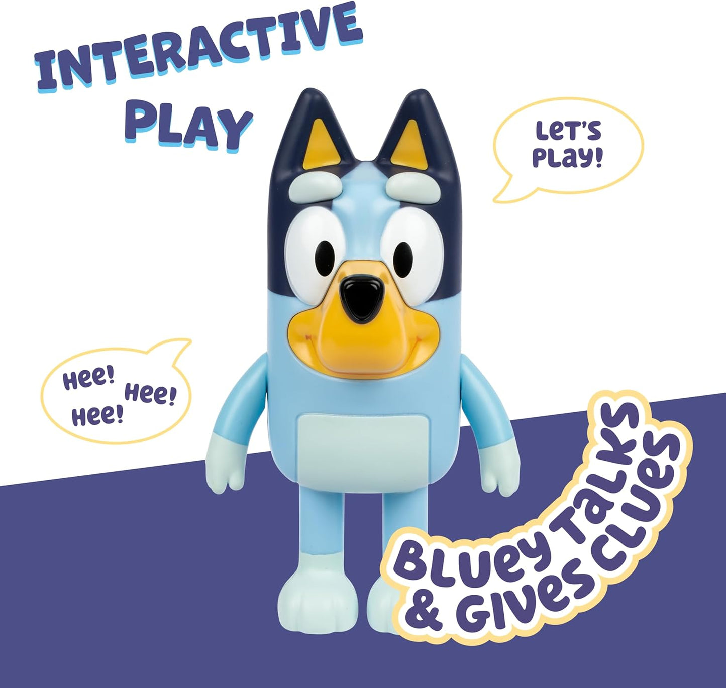 Bluey Game Hide and Seek Electronic Figure, Articulated, Musical Kids Figurines with Dance Mode, Interactive Toys for Kids, Toddler Figurine Toys for Ages 3+