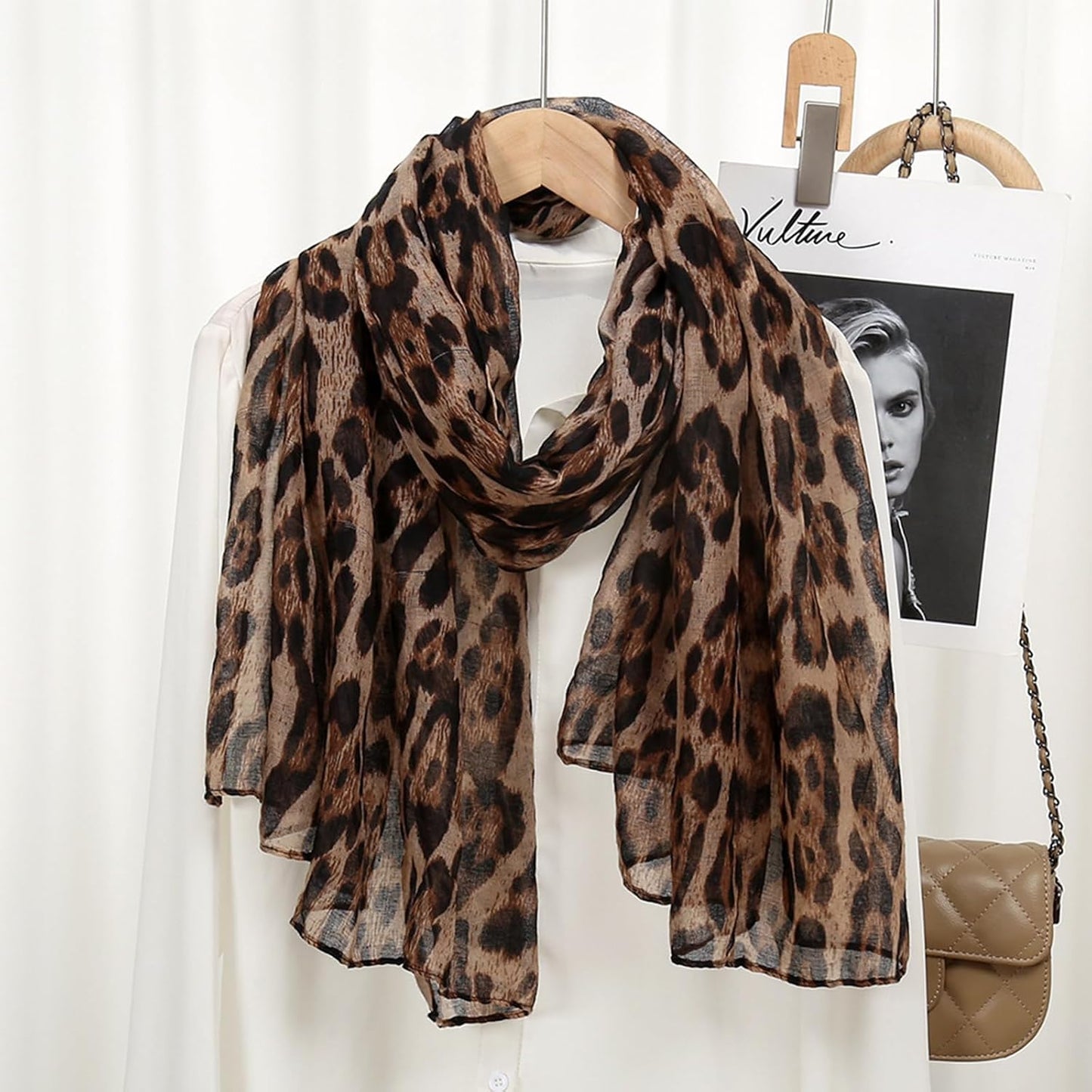 CYian Scarf for Women Floral Printed Scarves Long Fashion Scarf Lightweight Shawls Wrap Fall Winter Headscarf for Women