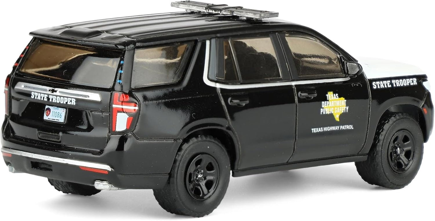 Greenlight 1/64 2024 Chevrolet Tahoe Police Pursuit Vehicle, Texas Highway Patrol, Hobby Exclusive Hot Pursuit GLT30540