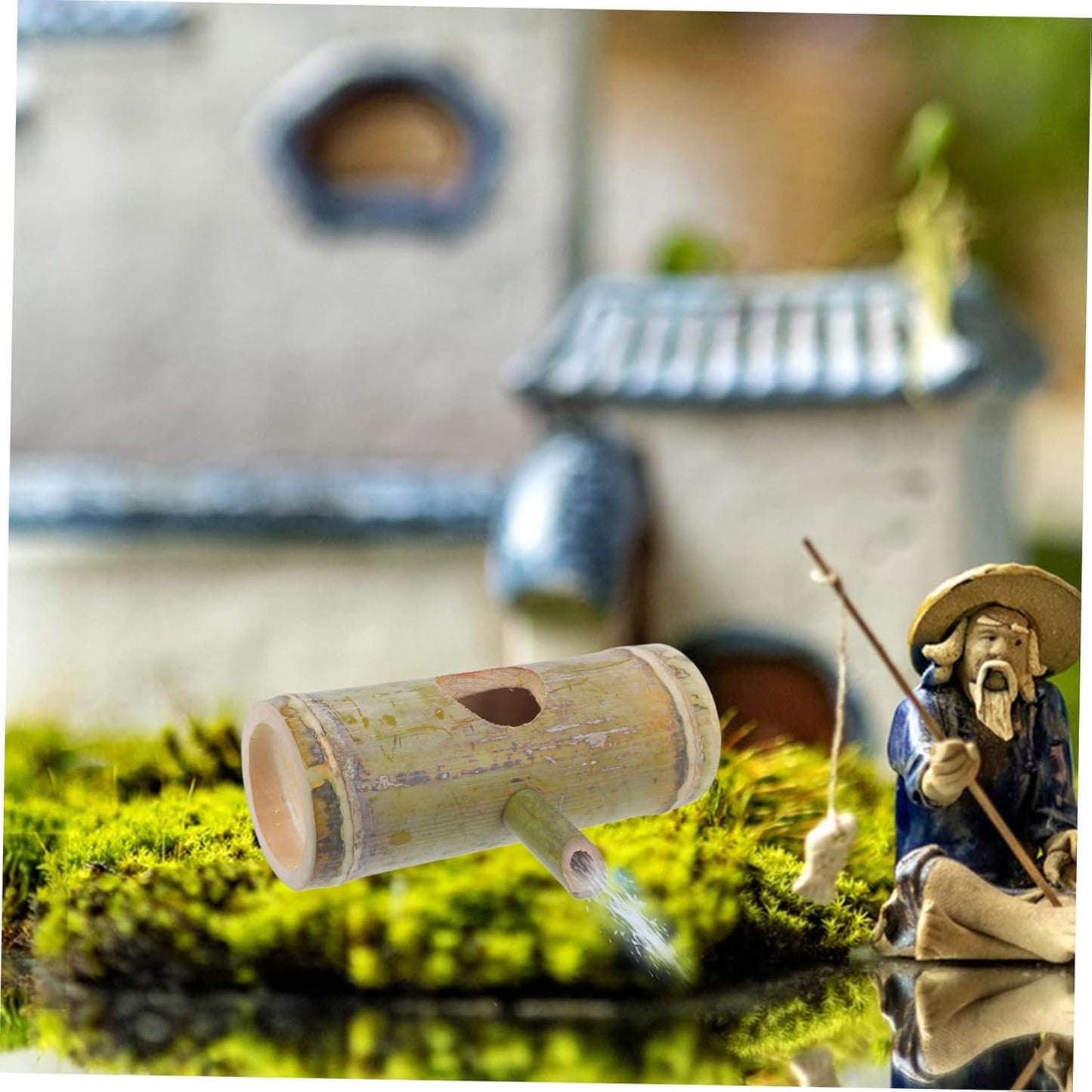 Water Fountain Ornament Multi-Functional Cycling Fountain for Decor Water Channel for Fish Tanks and Gardens