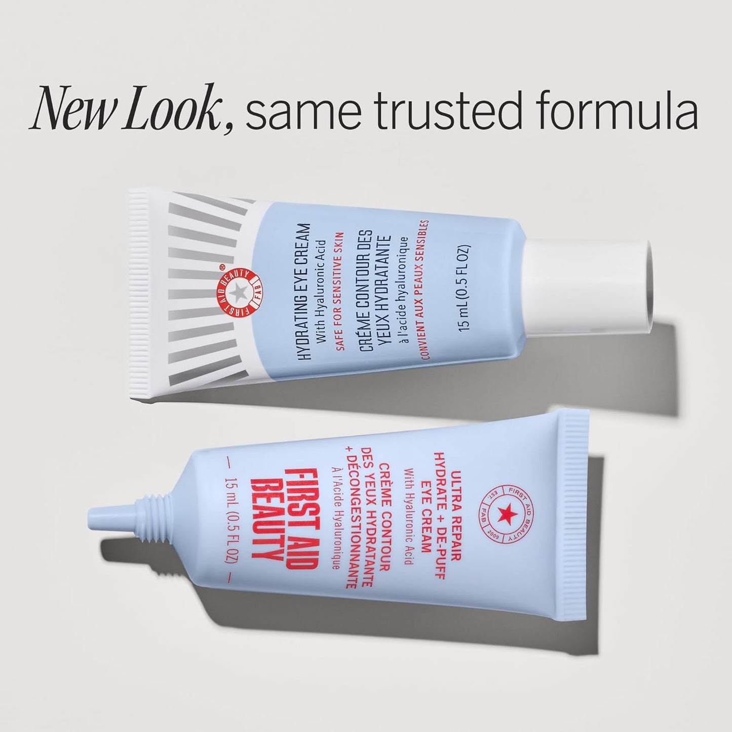 First Aid Beauty - Hydrating Eye Cream with Hyaluronic Acid, Nourishing Eye Cream that Provides 24 hours of Hydration, Helps Smooth Fine Lines, Wrinkles & Puffiness, Safe for Sensitive Skin, 0.5 oz