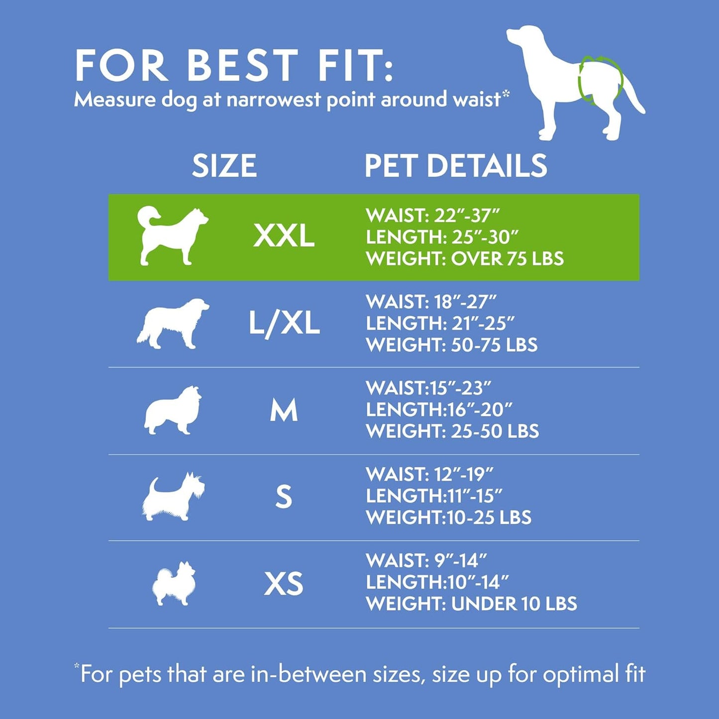 Simple Solution Dog Diapers Female, Dog Diapers, Potty Training, Super Absorbent, Breathable, Wetness Indicator for Urination, 22-37 Inch Waist, (XXL, 30ct)