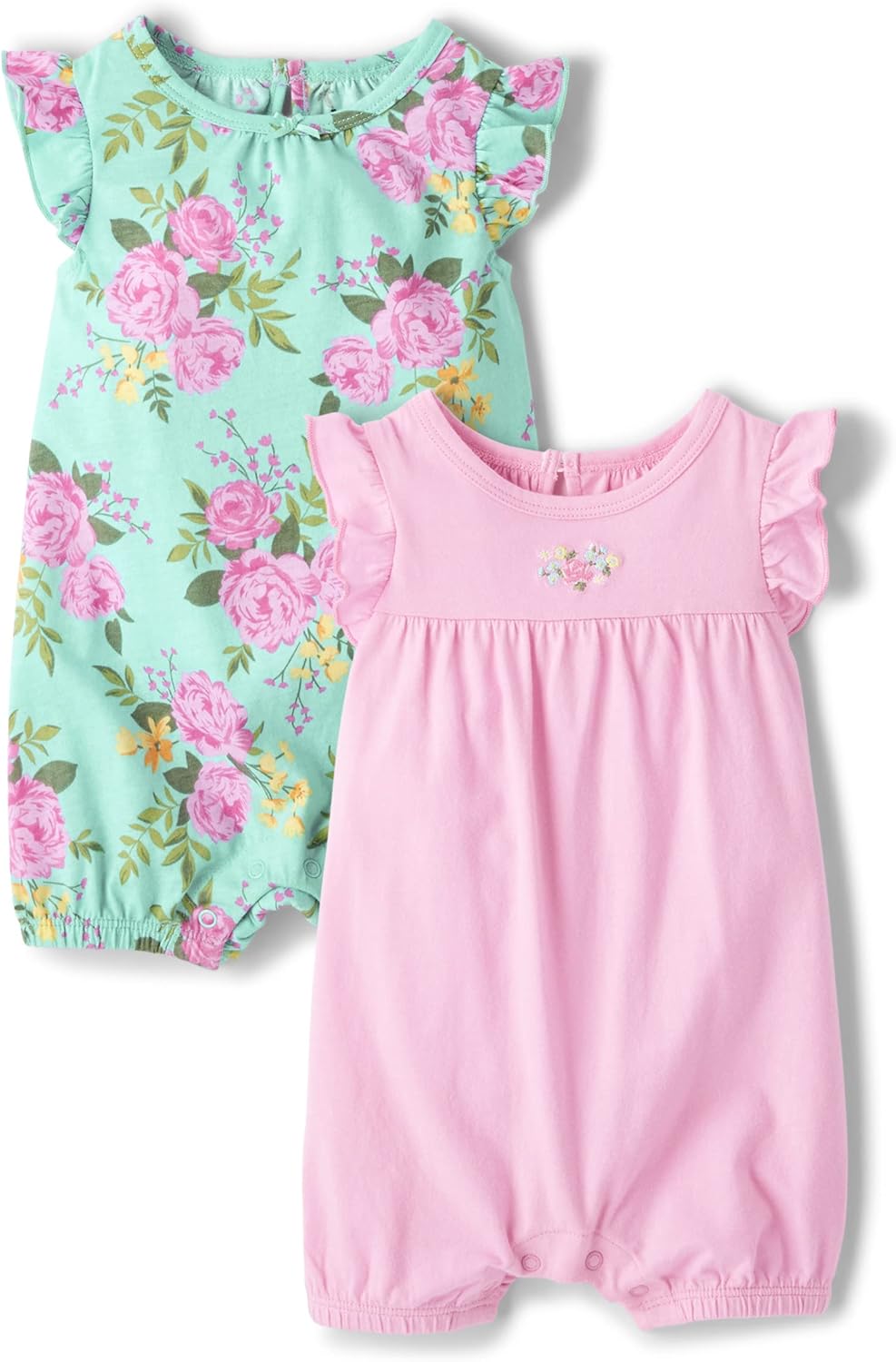 The Children's Place Baby Girls' And Toddler Everyday Summer Rompers