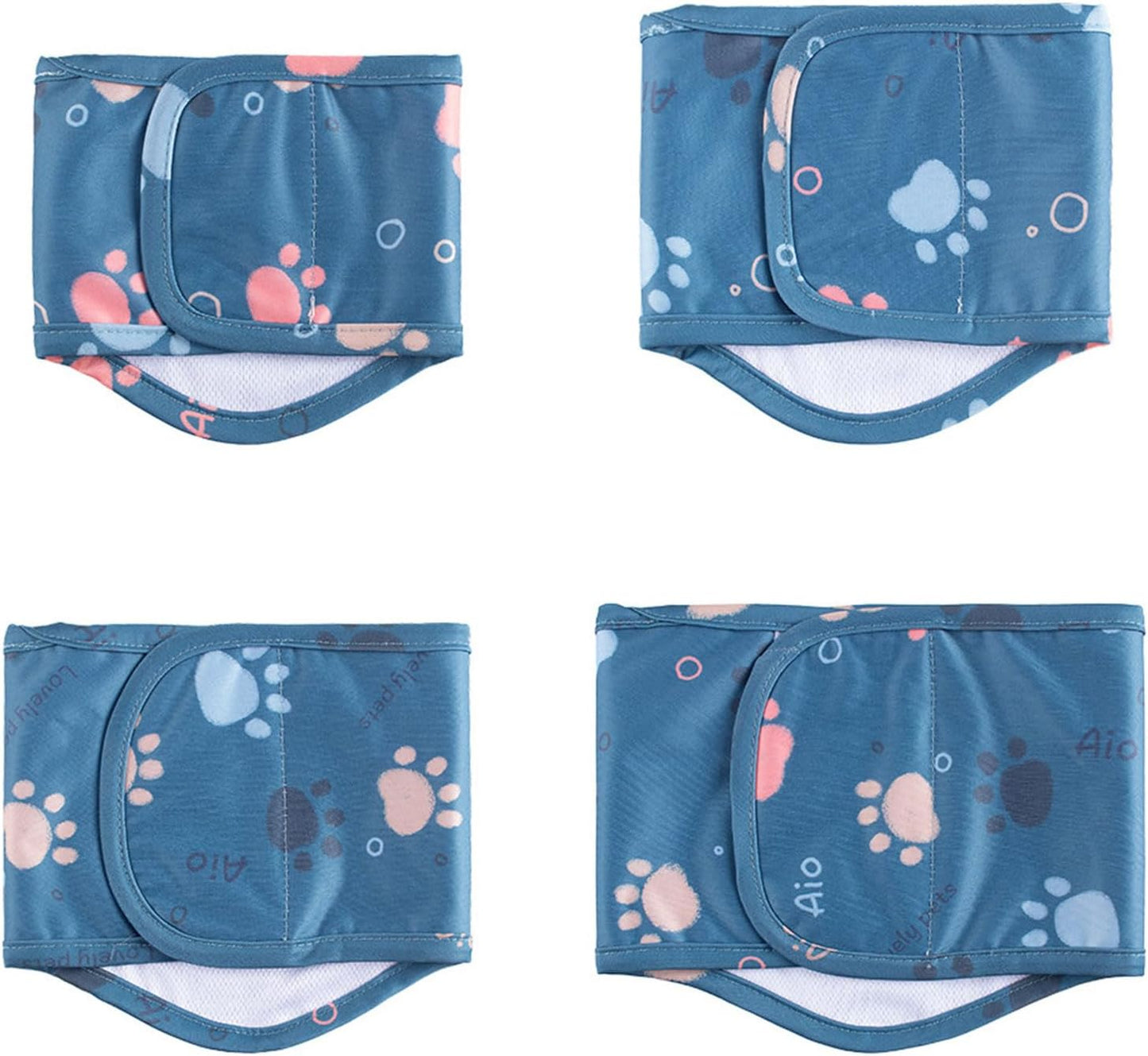 Dog Leak Diapers with Elastics Legs Soft Polyester Washable Diapers for Media Large Pee Pants