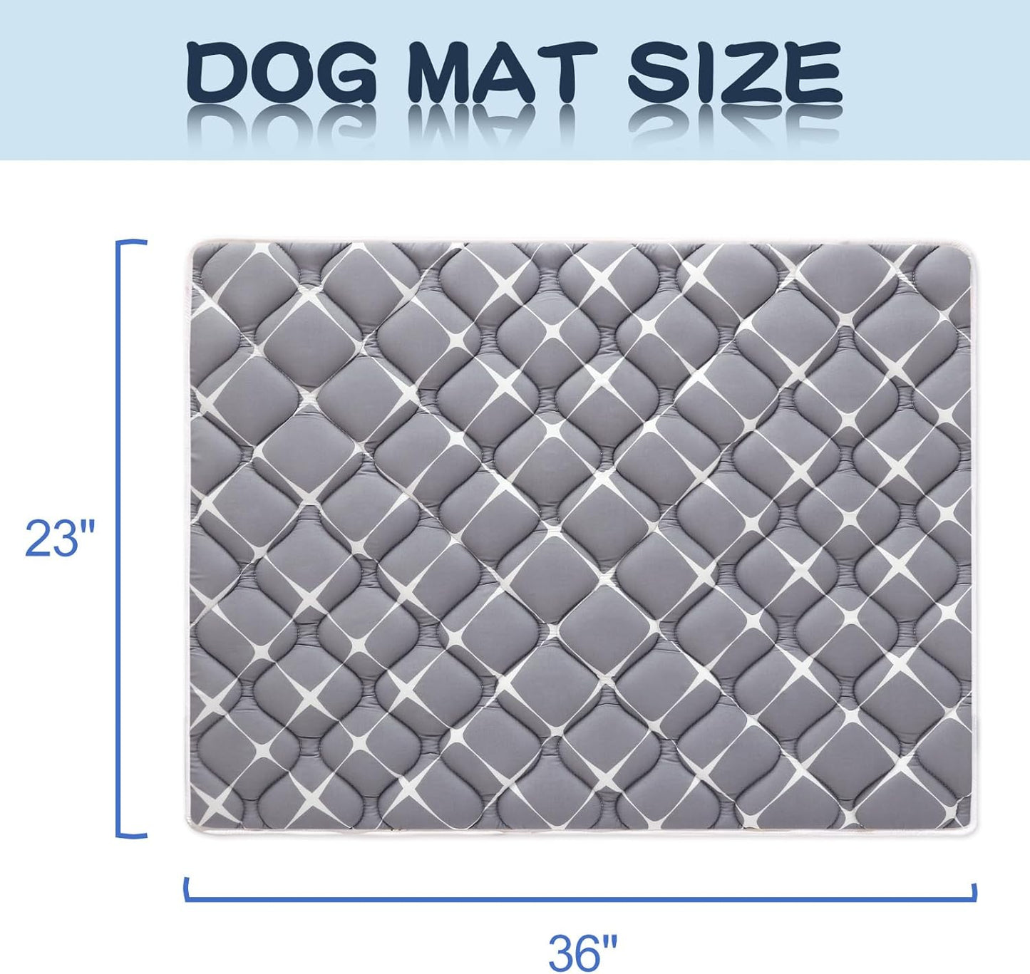 Bubble bear Dog Crate Pad - Ultra Soft, Washable Crate Mat, Anti-Slip Kennel Pad for Small/Medium/Large Dogs, Dark-Hued to Hide Stains (36"x23")