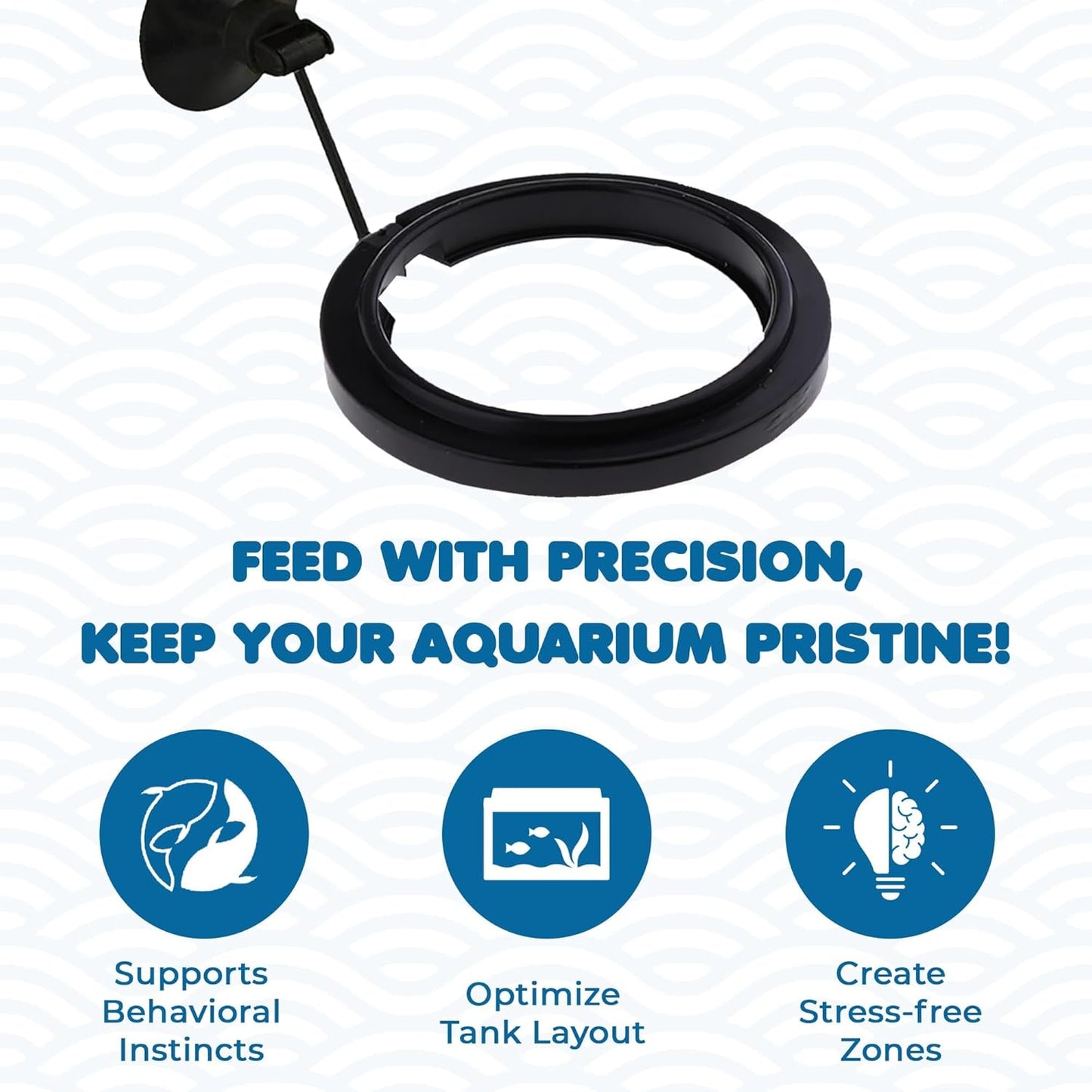 SunGrow Betta Feeding Ring, Prevent Water Turbulence from Washing Food into Filter, Practical Round Floating Food, Suitable for Guppy, Goldfish and Other Small Fish (1 Pc)