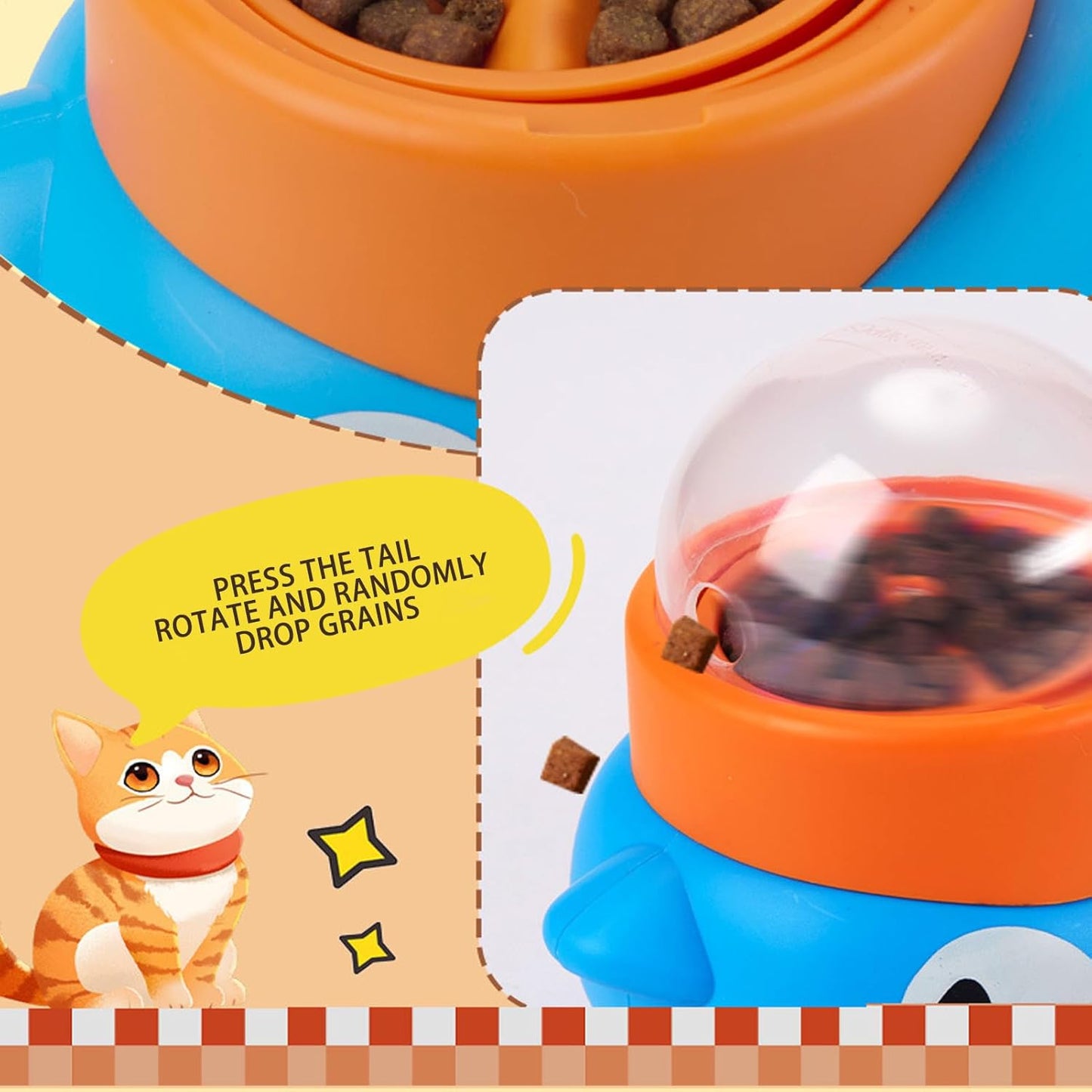 Treat Dispensing Dog Toys - Anti Gulping Duck Shape Slow Feeder,Dog Food Treat Feeding Dispenser - for Puppy Kitten Small Medium Breed Training Boredom Travel Home Indoor