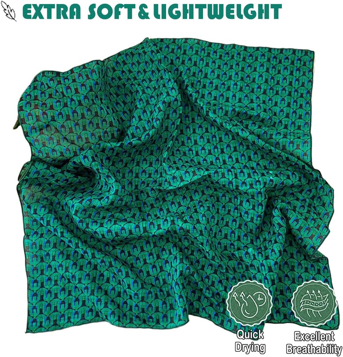 Unisex Cotton-Blend Bandana, Head Scarf, Headband, Head wrap, Hair Neck Scarf for Women Men 22 x 22 inch