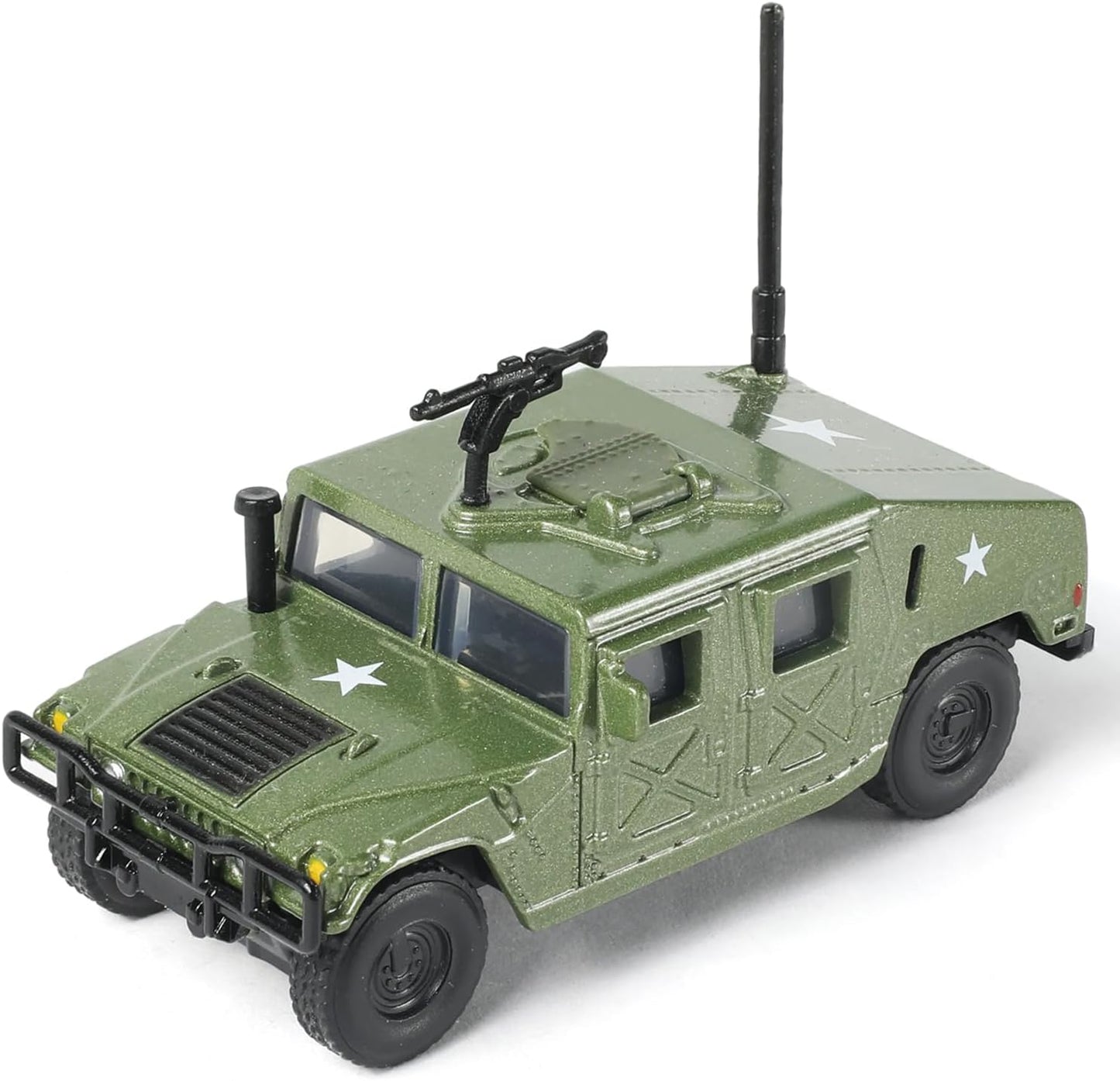 1/64 Hummer H1 Car Model Military Truck Off Road Vehicle Die-cast Metal Model Kit Military Armored Car Multifunctional Truck Armored for Adults Collection or Gift