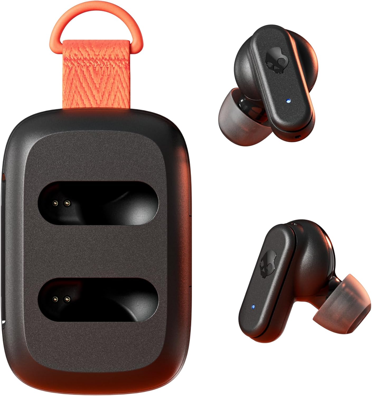 Skullcandy Dime 3 Wireless Earbuds, Bluetooth Headphones, Noise Isolating Fit, Up to 20 Hours Battery, Microphone for iPhone Android, Easy Carry with Integrated Lanyard - True Black