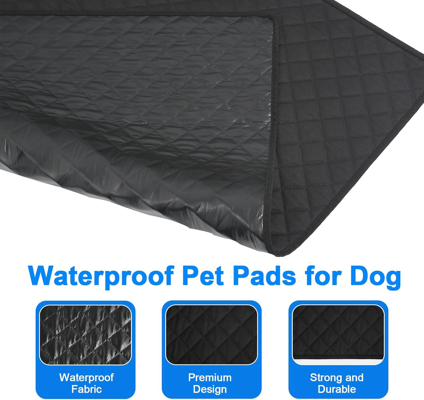 Washable Pee Pads for Dogs 34"x36" Reusable Puppy Pad Pet Training Pads, Waterproof Mat Non-Slip, Dog Pee Pad Whelping Pads Dog Mat-Playpen,Crate,Sofo,Car,Potty,Bed