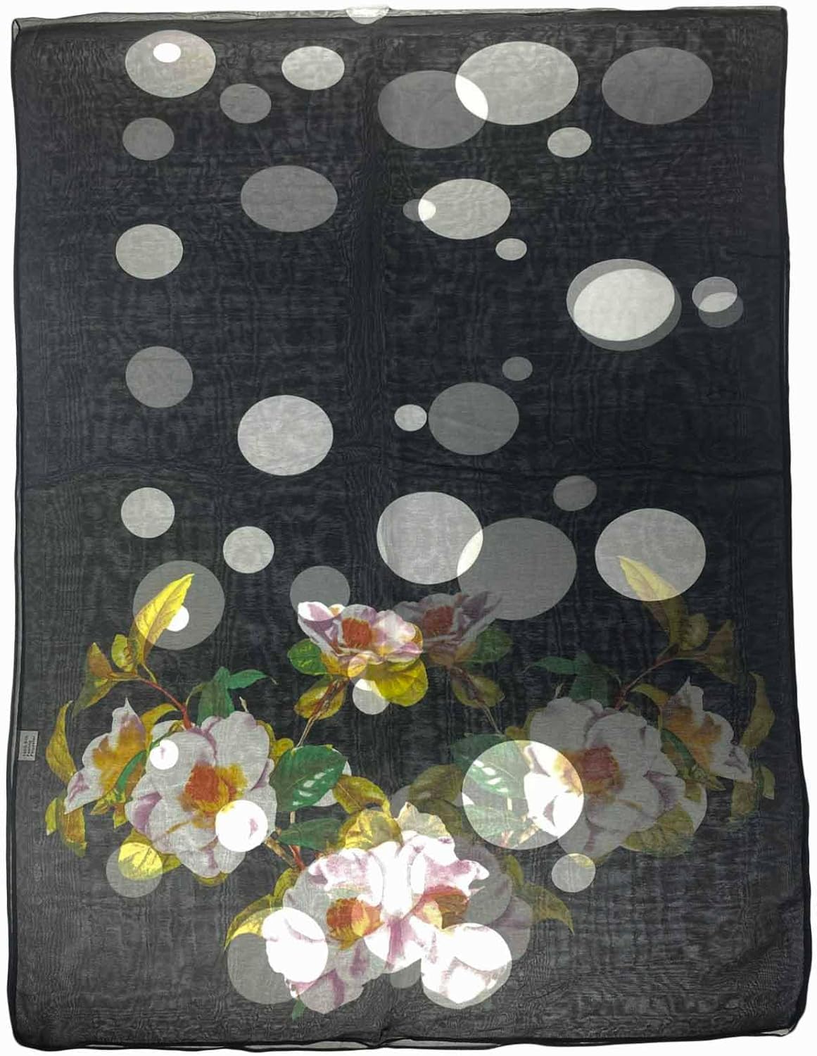 Pokeedioty Scarfs for Women Lightweight Fashion Scarves Elegant Floral Pattern Sheer Scarfs Sunscreen Shawls Wraps