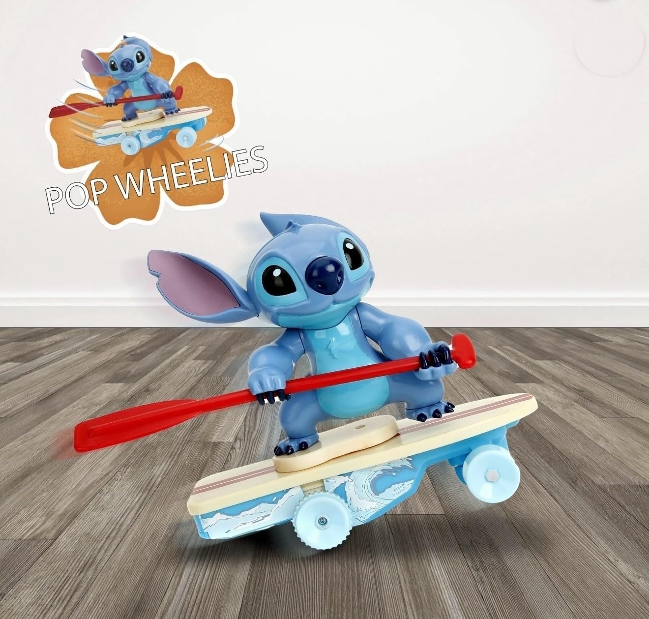 Jada Surfer Stitch RC – 10" Radio Control Toy with 360° Spin & Self-Righting Feature – Disney Lilo & Stitch – Fun Gift for Kids & Movie Fans – Ages 3+