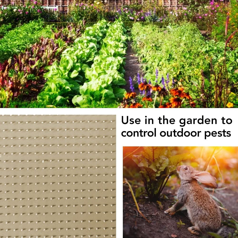 RESILIA Furniture Protector Pet Deterrent Tiles - Pet-Free Training Mat, for Cats, Dogs, Rabbits, Indoor and Outdoor Use, Beige Color, 21 Inches x 19 Inches, 2 Pack