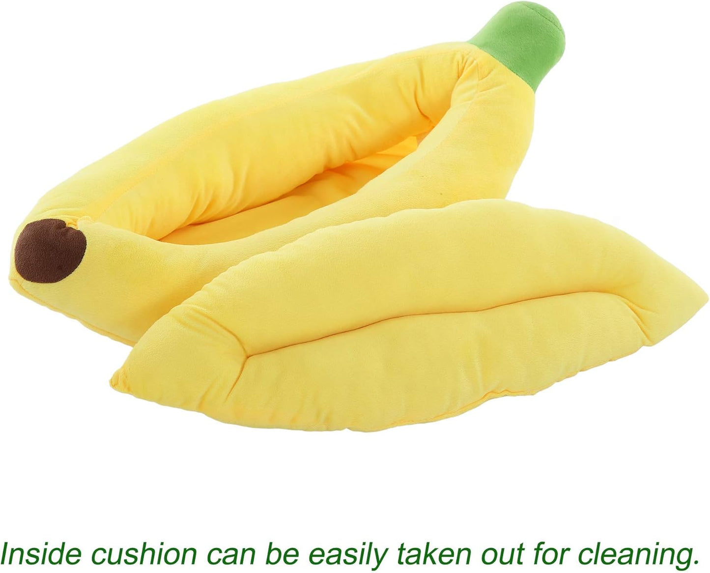 SILICUTE Banana Pet Bed - Snuggle Up in Style! Cute & Cozy Plush Pet Bed for Small Dogs/Cats