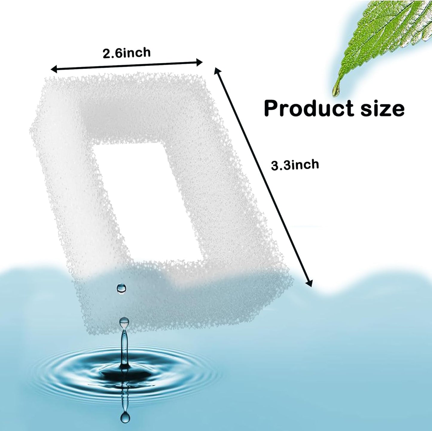 Cat Water Fountain Filters,14 Pack Cat Fountain Replacement Filters for 2L/67oz Round Stainless Steel Pet Water Fountain,Dog Water Fountain