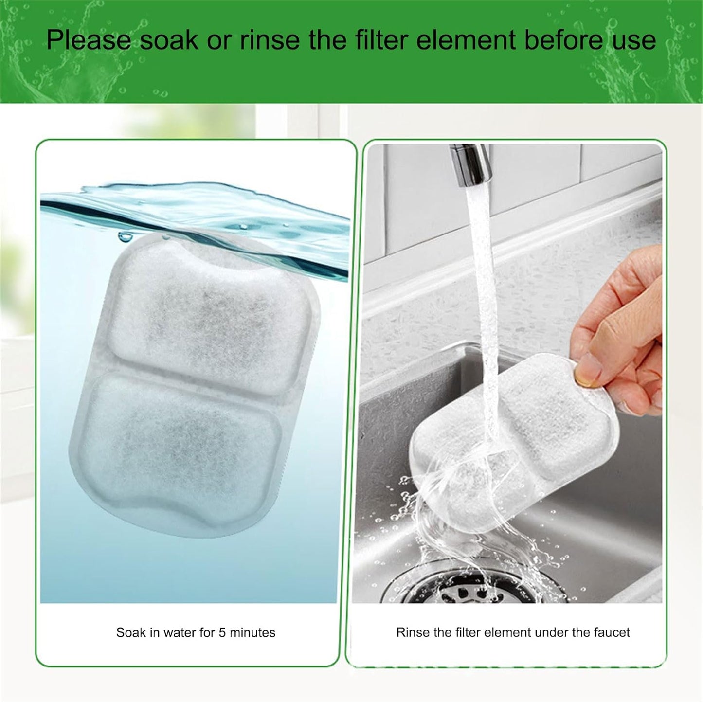 High Efficiency Pet Water Dispenser Filter And Foam Set For Pet Fountain 7L Drinking Dispenser Filter Replacement Set