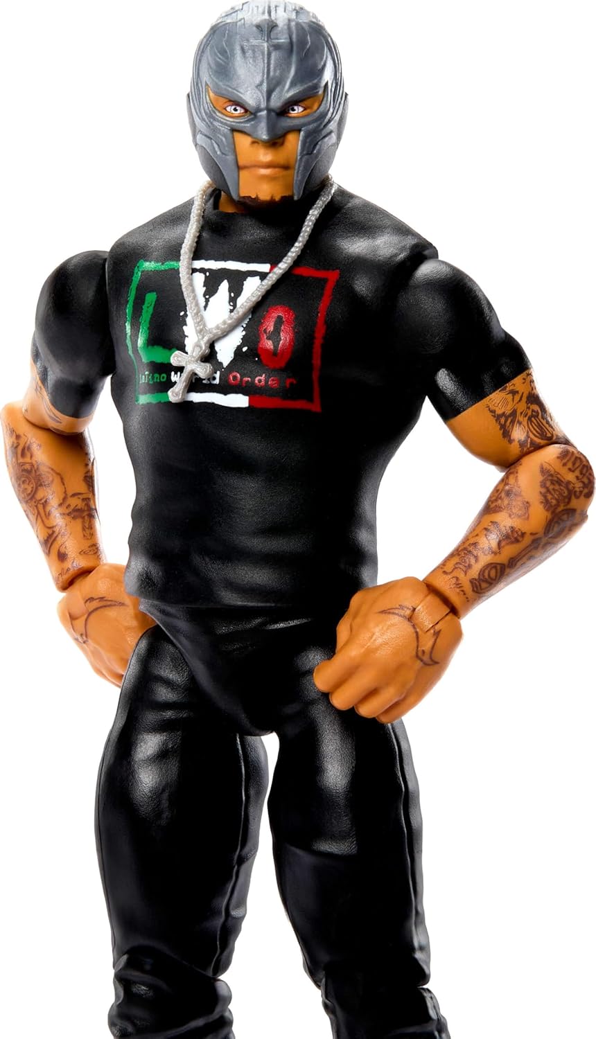 Mattel WWE Rey Mysterio Action Figure, Main Event Series #162, 6-inch Collectible Superstar with 104 Articulation Points & Life-Like Look