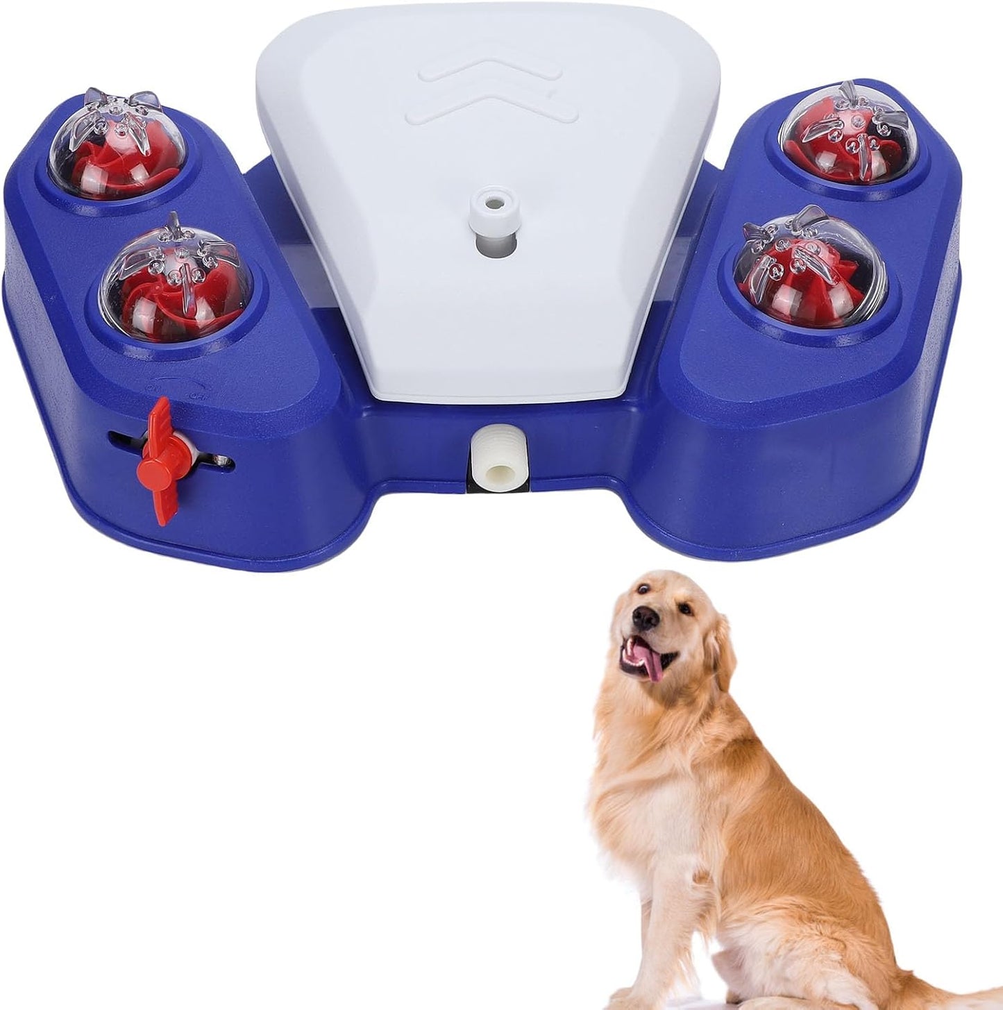 Luqeeg Paws Activated Pet Drinking Fountain, Step on Outdoor Dog Sprinkler Toy Water Dispenser for Fresh Water Providing Constant Stream Fun Hydration for Dogs Applies to Courtyards (1)