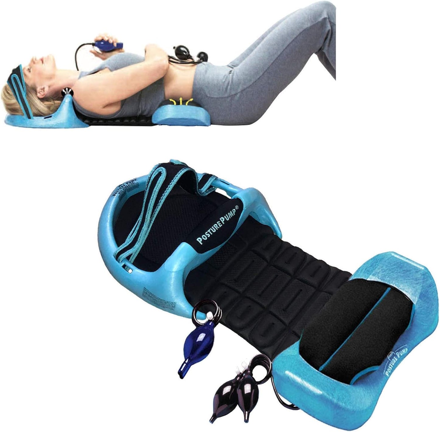 POSTURE PUMP Relief for Neck and Back Pain - Deluxe Full Spine Model 4100-S (Single Air Cell Cervical) DISC HYDRATOR