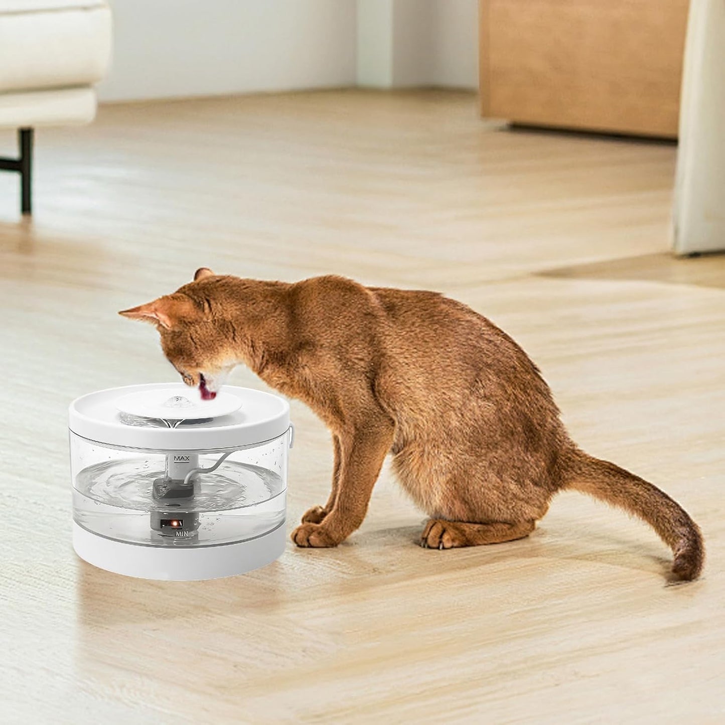 Cat Water Dispenser | Smart Anti-Spill Cat Waterer | Kitten Automatic Waterer | for Pets Dogs Puppy Kitten Indoor Home Living Room Floor Corner