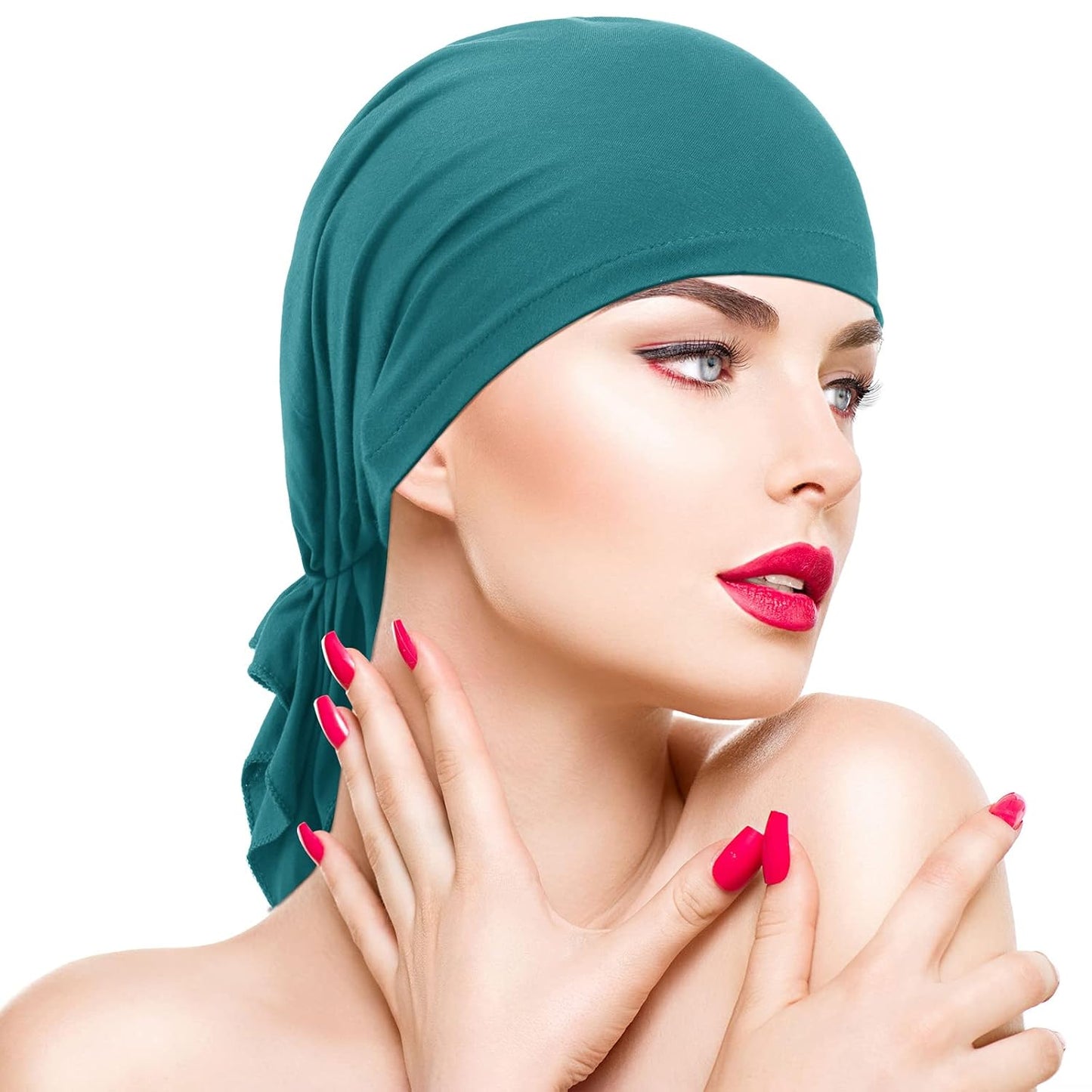 Syhood 6 Pieces Head Scarf for Women Slip on Pretied Head Scarves Cancer Headwear Turban Hat Beanie Wrap (Soft Colors)