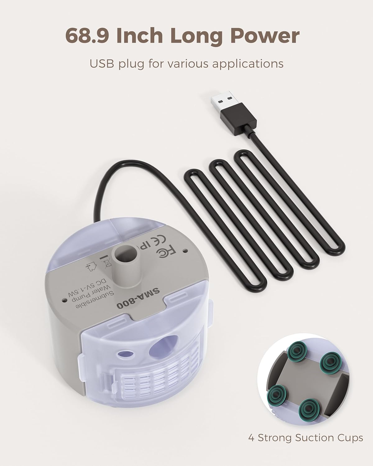 Cat Water Fountain Replacement Water Pump for 108oz/3.2L Automatic Pet Fountain Dog Water Dispenser